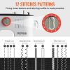 VEVOR Sewing Machine, Portable Sewing Machine for Beginners with 12 Built-in Stitches, Reverse Sewing