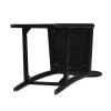 Panama 26.5" Curved Back Cane Rattan Counter Stool, Set of 2, Ebony Black Boucle