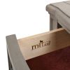 Dauphin 3-Drawer Accent End Table, Merino White Wood