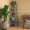 Corner Shelf, 5 Tier Corner Bookshelf, 70" Tall Display Organizer Storage Stand, Multipurpose Shelving Unit Ladder Shelf for Living Room, Home Office