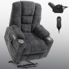 EMON'S Large Power Lift Recliner Chair with Massage and Heat for Elderly, Overstuffed Wide Recliners