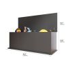 Storage Chest Trunk, Lift Top Wood Box for Entryway Bench Organizer Home Furniture, Black