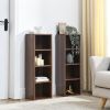 8-Tier Media Tower Rack, CD DVD Slim Storage Cabinet with Adjustable Shelves, Tall Narrow Bookcase Display Bookshelf for Home Office