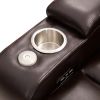 Power Motion Recliner with USB Charging Port and Hidden Arm Storage 2 Convenient Cup Holders Design and 360¬∞ Swivel Tray Table