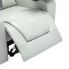 270 Degree Swivel PU Leather Power Recliner Individual Seat Home Theater Recliner with Surround Sound, Cup Holder, Removable Tray Table