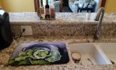 Home Grown In Plaquemines Parish Cabbage Dish Drying Mat Absorbent Dish Drying Mat Pad for Kitchen Counter Dish Drainer Mat for Countertop, 14 x 21"