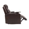 Power Motion Recliner with USB Charging Port and Hidden Arm Storage 2 Convenient Cup Holders Design and 360¬∞ Swivel Tray Table