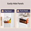 15.75" Side Wide 4-Layers Flip Open Storage Box With Wheels, Movable Storage Cabinet, Kitchen Shelf, Movable Storage Island, Home Organization