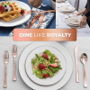 Stock Your Home Disposable Rose Gold Plastic Forks - 125 Count