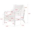 Modern Teddy Fabric Accent Chair,Wood Frame Armchair for Living Room