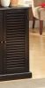Modern Transitional Design 1pc Shoe Cabinet Espresso Finish Adjustable Shelves Louver Design Doors Home Furniture Shoe Rack