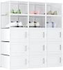 WAYTRIM Clear Plastic Stackable Storage Shoe Box