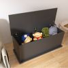 Storage Chest Trunk, Lift Top Wood Box for Entryway Bench Organizer Home Furniture, Black
