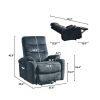 Liyasi Electric Power Lift Recliner Chair with Massage and Heat for Elderly, 3 Positions, 2 Side Pockets, Cup Holders, USB Charge Ports