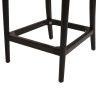 Panama 26.5" Curved Back Cane Rattan Counter Stool, Set of 2, Ebony Black Boucle