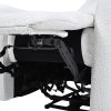 Bloomy 35.5" High-Back Power Recliner Motion Chair, Chiffon White Boucle