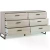 6 Drawer 59" Dresser Shoe Furniture for Tv Beige Freight Free Living Room Cabinet Chests of Drawers Furnitures Storage Locker