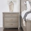 Dauphin 3-Drawer Accent End Table, Merino White Wood