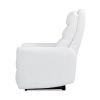 Bloomy 35.5" High-Back Power Recliner Motion Chair, Chiffon White Boucle