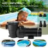 VEVOR Swimming Pool Pump 2.0HP 115V 1500W, Single Speed Pumps for Above Ground Pool, Powerful Self Primming Pool Pumps w/ Strainer Basket