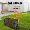 VEVOR Compost Spreader Peat Moss Spreader 24 inch Wide 24.4-26.4" Height Adjustable Lawn & Garden Spreaders Compost; Top Soil; Mulch - Durable Lightwe
