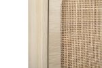 Natural Rattan 3 Door Shoe Rack, Freestanding Modern Shoe Storage Cabinet, for Entryway