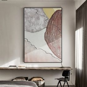 Handmade Abstract Art Hand Painted Yellow Gray Abstract Original Oil Painting Handmade Wall Art Paintings Decoration Home Living Room hallway bedroom (Style: 03, size: 150X220cm)