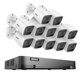 ANNKE 4K Ultra HD 16CH DVR Security Camera System with 8PCS Full Color Night Vision Home Outdoor Indoor CCTV Surveillance Kit (Color: 16CH 12Pcs Kits, Build-in HDD: 1T)
