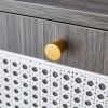 Modern minimalist storage cabinet, Japanese rattan shoe cabinet, bed top cabinet