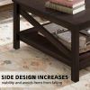 YITAHOME 2-tier Square Coffee Tables with Storage,Coffee Table for Living Room,Center Table Coffee Table for Home