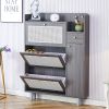 Modern minimalist storage cabinet, Japanese rattan shoe cabinet, bed top cabinet