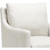 DUHOME Upholstered Dining Chair,Linen Accent Chair for Living Room,Single Sofa Chair with 4 Casters,Upholstered Arm Chair for Be