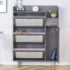 Modern minimalist storage cabinet, Japanese rattan shoe cabinet, bed top cabinet