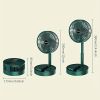 Portable Desk Fan; USB Rechargeable Fan; Folding Telescopic Adjustable Cooling Fan; Mini Summer Quiet Table Fan For Home Office Bedroom Gift For Birth