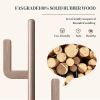 KungFuWood Coat Rack, Unique Design Cactus Coat Rack Freestanding, Adjustable Height Wooden Coat Rack Stand with 6 Hooks