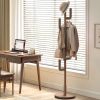 KungFuWood Coat Rack, Unique Design Cactus Coat Rack Freestanding, Adjustable Height Wooden Coat Rack Stand with 6 Hooks