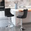 A&A Furniture,Swivel Velvet Barstools Adjusatble Seat Height from 25-33 Inch