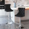 A&A Furniture,Swivel Velvet Barstools Adjusatble Seat Height from 25-33 Inch