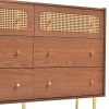 Dresser for Bedroom, Chest of Drawers, 6 Drawer Dresser, Floor Storage Drawer Cabinet for Home Office