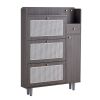 Modern minimalist storage cabinet, Japanese rattan shoe cabinet, bed top cabinet