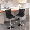 A&A Furniture,Swivel Velvet Barstools Adjusatble Seat Height from 25-33 Inch