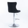 A&A Furniture,Swivel Velvet Barstools Adjusatble Seat Height from 25-33 Inch